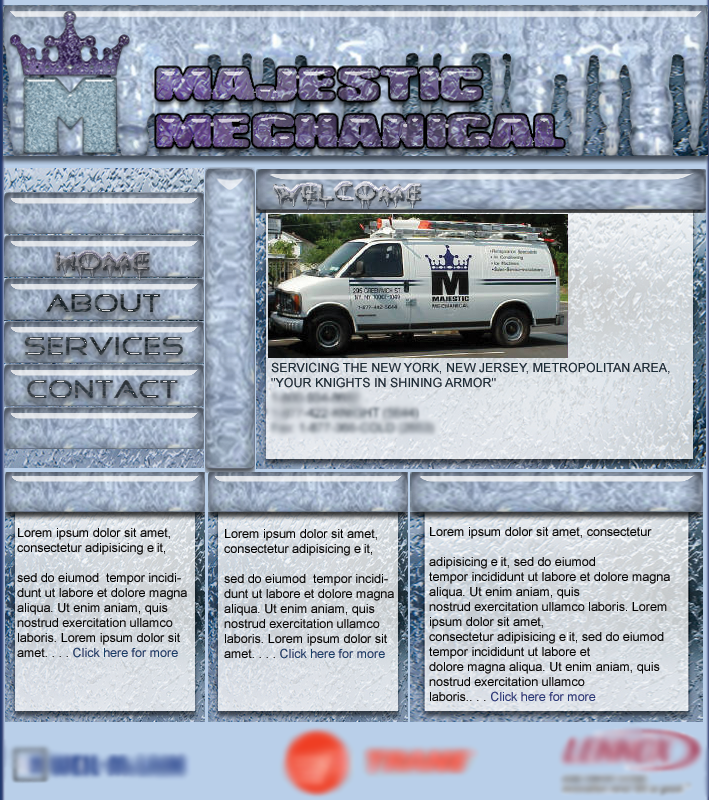 Majestic Website Mock up